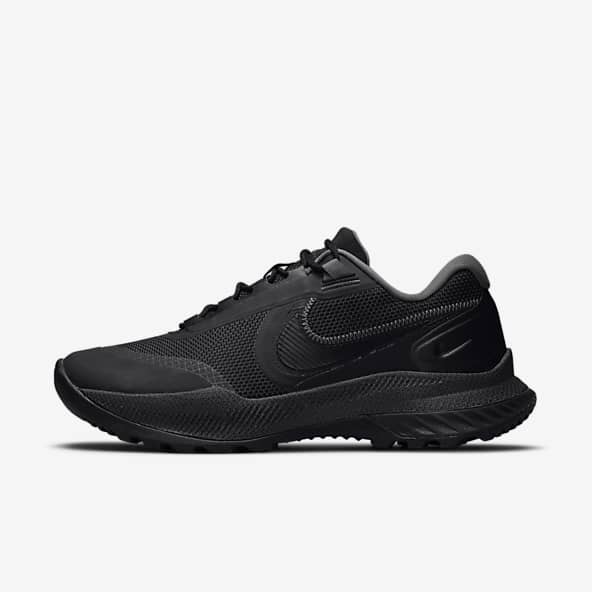 Nike black sports shoes price clearance